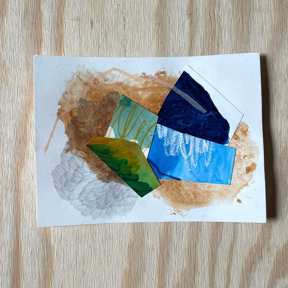 Mixed media abstract art